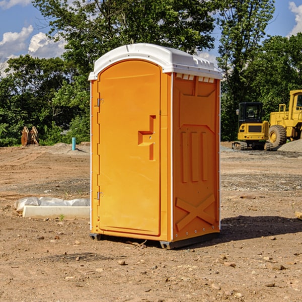 how often are the portable toilets cleaned and serviced during a rental period in Cambria